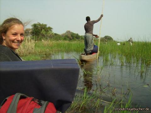 durchs Okawango Delta: wir schippern durchs Okawango Delta