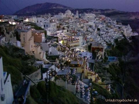 Thira bei Nacht: Thira bei Nacht