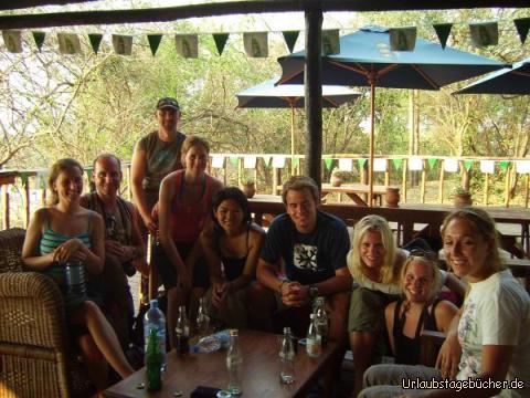 Gruppenteil: der Teil unserer Gruppe, mit dem wir auf der Victoria Falls Bridge waren