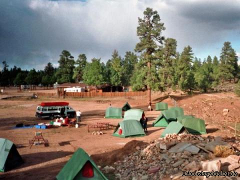 unser Zeltplatz: unser Zeltplatz am Grand Canyon