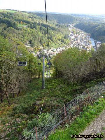 Mit dem Sessellift zurück nach Vianden : Mit dem Sessellift zurück nach Vianden 