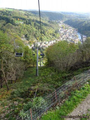 Mit dem Sessellift zurück nach Vianden : Mit dem Sessellift zurück nach Vianden 