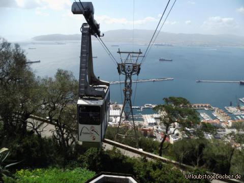 Mit der Seilbahn runter vom Affenfelsen: Mit der Seilbahn runter vom Affenfelsen