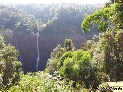 Wasserfall und Zipline: 