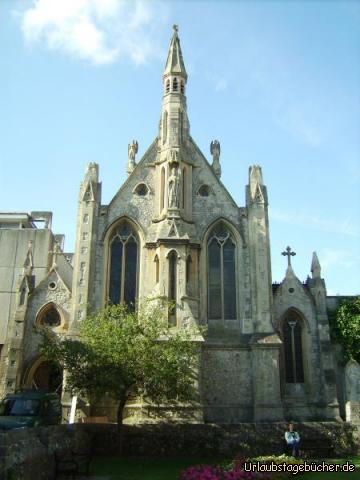 St Thomas: ich vor der St. Thomas of Canterbury Roman Catholic Church