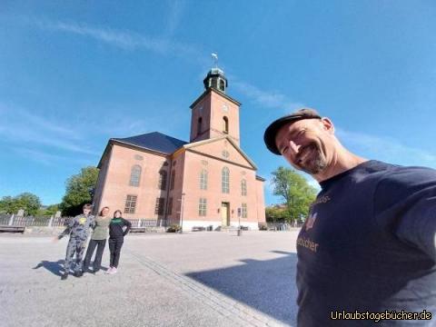wir in Kongsberg: die Kirche in Kongsberg haben wir ganz für uns allein