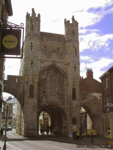 Monk Bar: das größte der vier Stadttore Yorks,
das Monk Bar aus dem frühen 14. Jh.