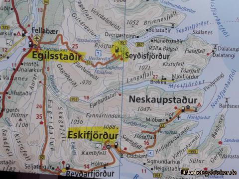 Island: Unsere Reiseroute von Seydisfjördur nach Eskifjördur
