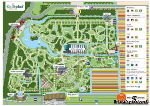 Lageplan vom Keukenhof: Lageplan vom Keukenhof