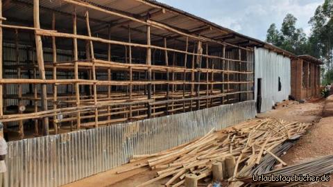 Trockenlager: Und hier entsteht das Trockenlager für Getreide und Früchte