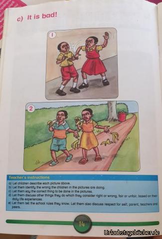 Schulbuch verhalten: Nichts wegwerfen und freundlich miteinander umgehen!