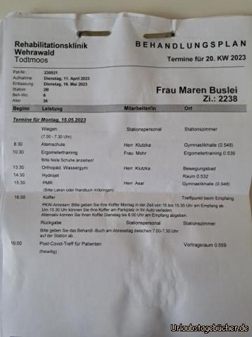 Behandlungsplan: 