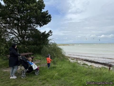 Strand 2: Man beachte die Kitesurfer im Hintergrund…
