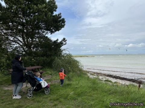 Strand 2: Man beachte die Kitesurfer im Hintergrund…