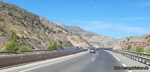 Die Autovista in Richtung Granada: Die Autovista in Richtung Granada