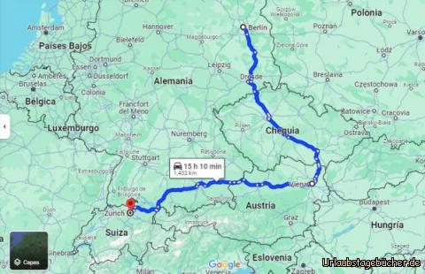 : Dieser Karte zeigt unsere Reise
