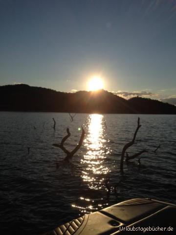 So Untergang: Der Sonnenuntergang am Lake