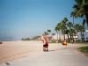 wir am Venice Beach: Anja und ich immernoch beim Rollerscaten am Strand von Venice Beach