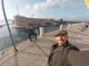 wir in Taranto: vor dem Castello Aragonese und der Ponte San Francesco di Paola in Taranto