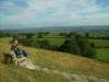 Aufstieg: der Aufstieg auf den Glastonbury Tor ist anstrengend genug,
um eine Rast (mit toller Aussicht) zu rechtfertigen