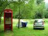 Zeltplatz: unser Zelt und unser Auto im Glenloin Caravan Park
(dieses Foto wirkt deutlich idyllischer, als es dort war)