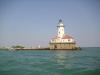 Chicago Harbor Light: das 20 m hohe Chicago Harbor Lighthouse aus dem Jahr 1919
ist nur mit dem Boot zu erreichen