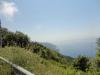 Genua zgv: Bereits auf der Höhenstraße mit Blick aufs Meer,nach ca 2,5h bei sengender Hitze hochschieben.