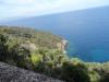 Genua ghzui: Einer der vielen Meerausblicke, Im Hintergrund die Insel Giglio 